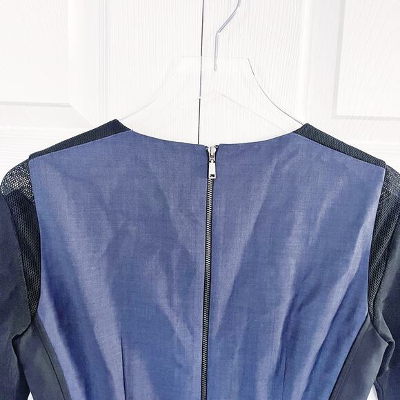 Elie Tahari Wool Blend Sheath Dress with Mesh Inserts - Picture 7 of 8